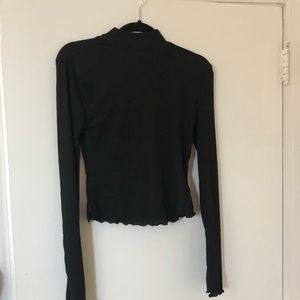 Black Mock Neck Shirt